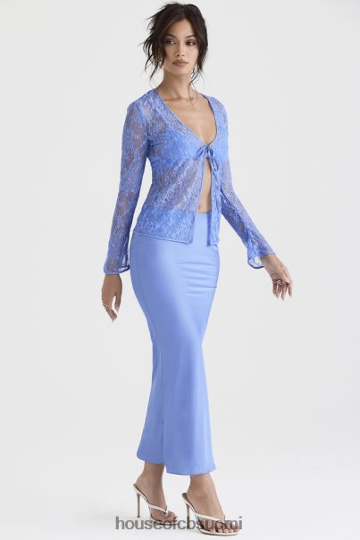 House of CB clara blue satin bias cut midi hame Z000Z902 vaatetus