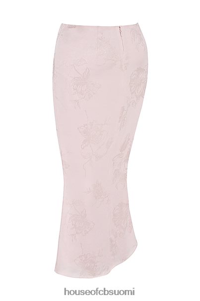 House of CB luisette pink metallinen kukkainen satiini midihame Z000Z892 vaatetus