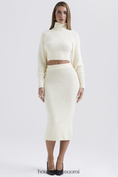House of CB mishka cream pehmeä boucle neulottu midihame Z000Z831 vaatetus