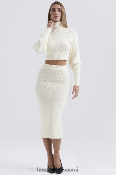 House of CB mishka cream pehmeä boucle neulottu midihame Z000Z831 vaatetus
