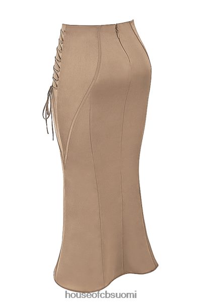 House of CB sidonie latte satiininen pitsillinen midihame Z000Z937 vaatetus