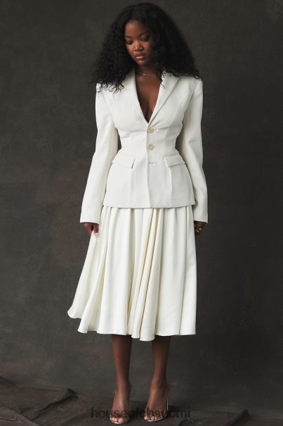 House of CB suzette ivory rypytetty midihame Z000Z839 vaatetus