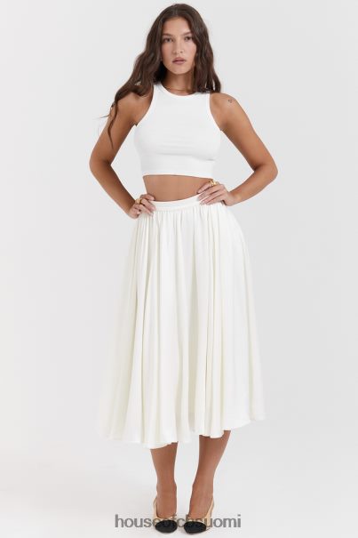 House of CB suzette ivory rypytetty midihame Z000Z839 vaatetus