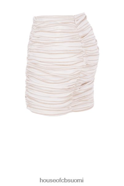House of CB Adette raidallinen pellavasekoitus draped minihame Z000Z1021 vaatetus