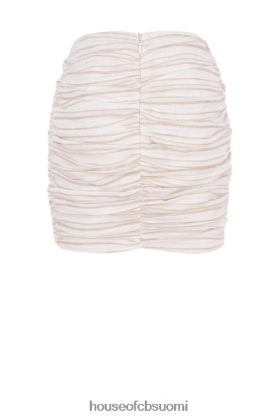 House of CB Adette raidallinen pellavasekoitus draped minihame Z000Z1021 vaatetus