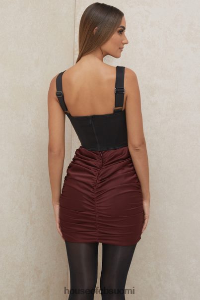 House of CB keeley rusina satiini ruched minihame Z000Z991 vaatetus