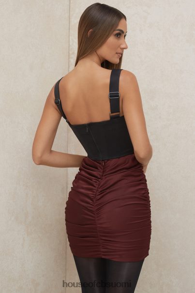 House of CB keeley rusina satiini ruched minihame Z000Z991 vaatetus