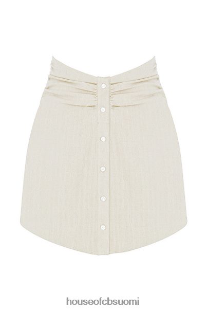House of CB tayo beige pellavaa rypytetty vyötärö minihame Z000Z970 vaatetus