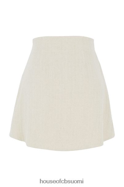 House of CB tayo beige pellavaa rypytetty vyötärö minihame Z000Z970 vaatetus