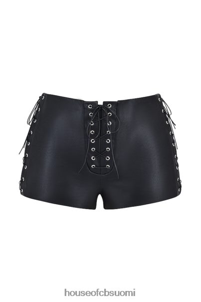 House of CB Azora mustat vegaaninahkaiset micro mini shortsit Z000Z868 vaatetus