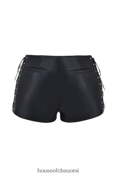 House of CB Azora mustat vegaaninahkaiset micro mini shortsit Z000Z868 vaatetus
