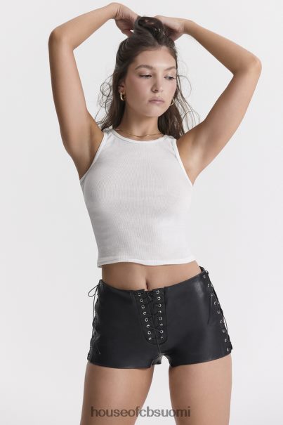 House of CB Azora mustat vegaaninahkaiset micro mini shortsit Z000Z868 vaatetus