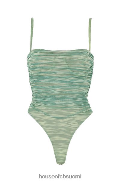 House of CB helmi murattiprintti ruched mesh body Z000Z757 vaatetus