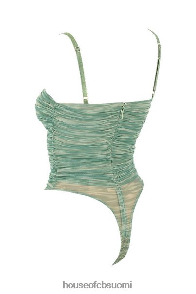 House of CB helmi murattiprintti ruched mesh body Z000Z757 vaatetus