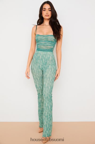 House of CB helmi murattiprintti ruched mesh body Z000Z757 vaatetus