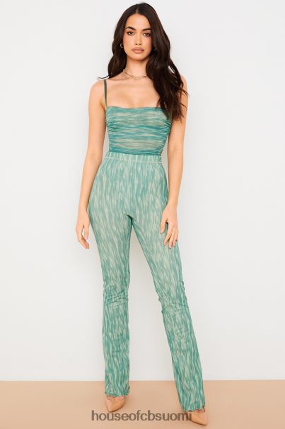 House of CB helmi murattiprintti ruched mesh body Z000Z757 vaatetus
