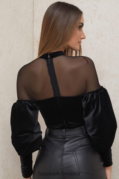 House of CB monique musta sametti ja tylli body Z000Z775 vaatetus