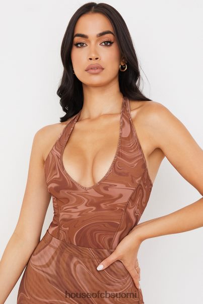 House of CB sabine cocoa pyörrekuvioinen riimu body Z000Z752 vaatetus