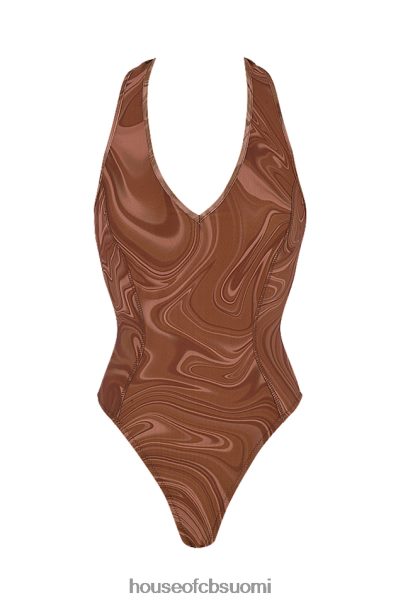 House of CB sabine cocoa pyörrekuvioinen riimu body Z000Z752 vaatetus