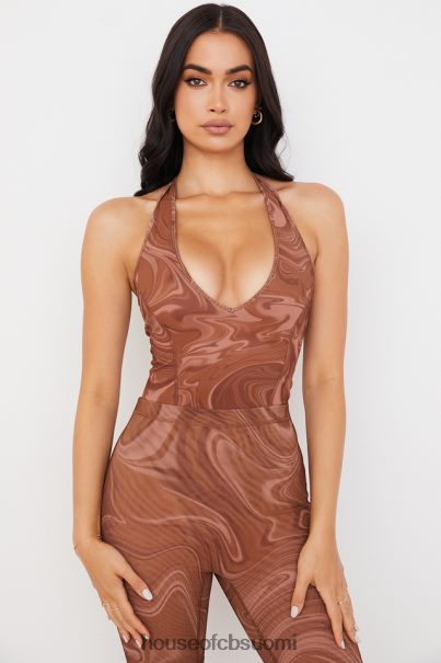 House of CB sabine cocoa pyörrekuvioinen riimu body Z000Z752 vaatetus
