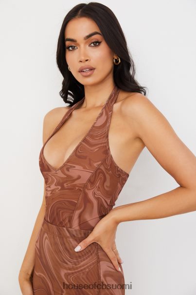 House of CB sabine cocoa pyörrekuvioinen riimu body Z000Z752 vaatetus