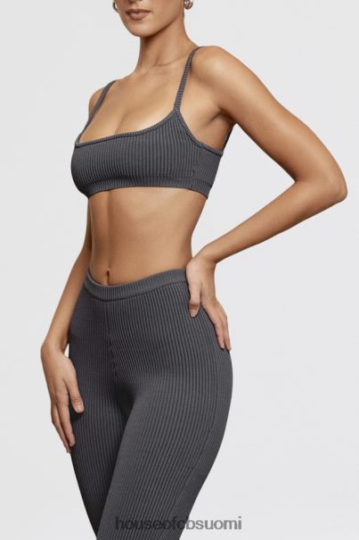 House of CB mischa tummanharmaa joustinneule neulottu bralette Z000Z703 vaatetus