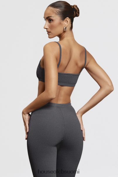 House of CB mischa tummanharmaa joustinneule neulottu bralette Z000Z703 vaatetus