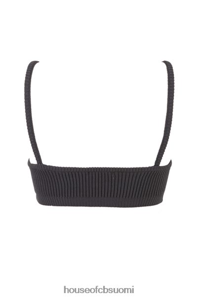 House of CB mischa tummanharmaa joustinneule neulottu bralette Z000Z703 vaatetus