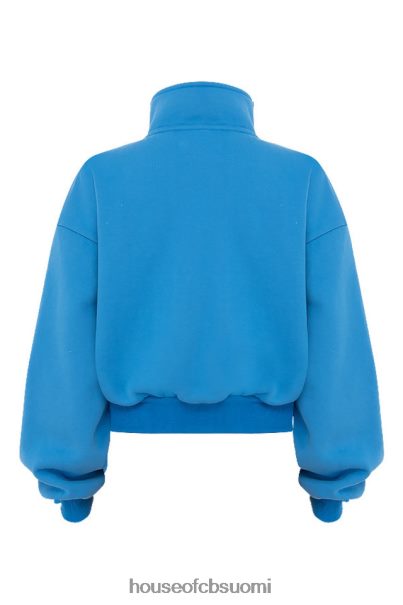 House of CB mitch blue lyhennetty vetoketjullinen pusero Z000Z790 vaatetus