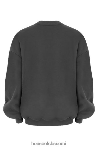 House of CB tommy charcoal oversize crewneck collegepaita Z000Z801 vaatetus