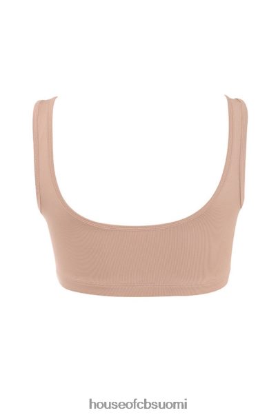 House of CB abbey mocha stretch jersey rajattu toppi Z000Z812 vaatetus