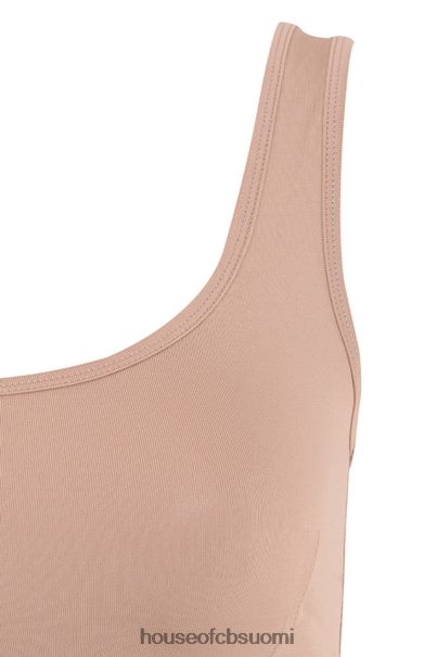 House of CB abbey mocha stretch jersey rajattu toppi Z000Z812 vaatetus
