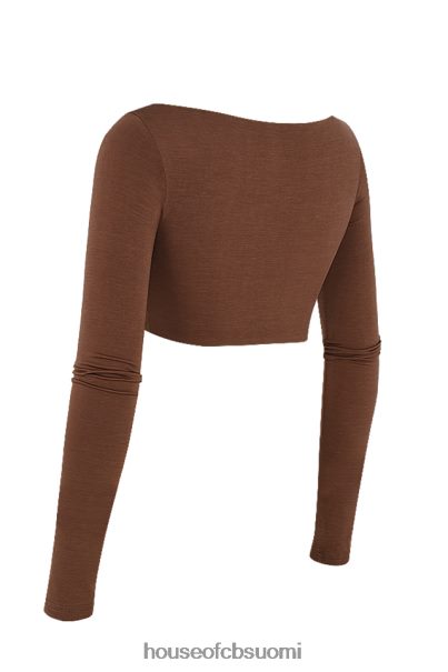 House of CB angelita suklaa kerätty crop top Z000Z749 vaatetus