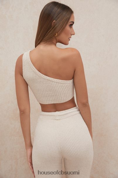 House of CB charlie cream chenille one shoulder crop toppi Z000Z781 vaatetus