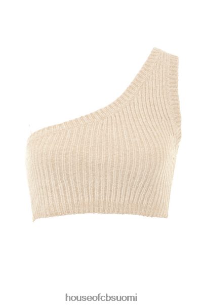House of CB charlie cream chenille one shoulder crop toppi Z000Z781 vaatetus