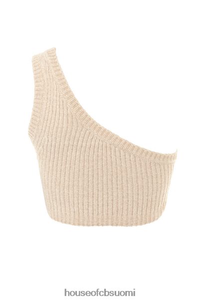 House of CB charlie cream chenille one shoulder crop toppi Z000Z781 vaatetus
