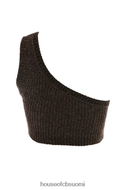 House of CB charlie suklaa chenille yksi lapa crop top Z000Z782 vaatetus