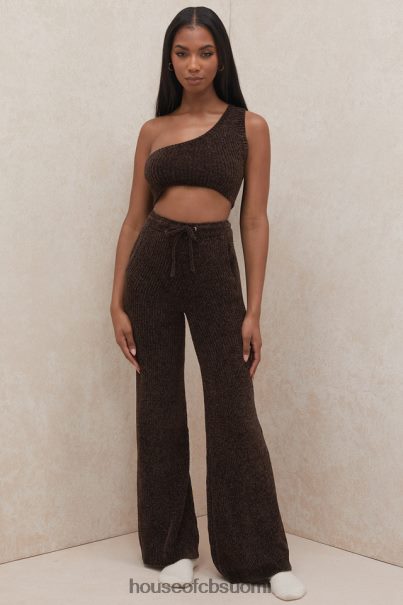 House of CB charlie suklaa chenille yksi lapa crop top Z000Z782 vaatetus