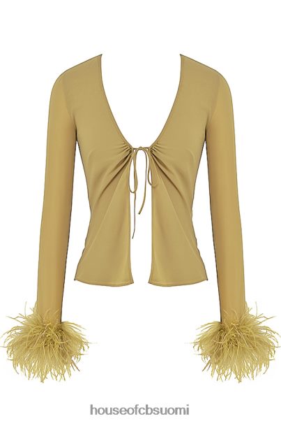 House of CB claudia oliivin koristeltu toppi Z000Z721 vaatetus
