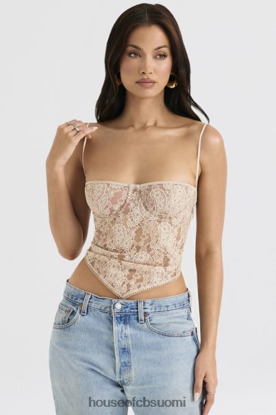 House of CB fernanda cream paisley pitsinen toppi Z000Z702 vaatetus