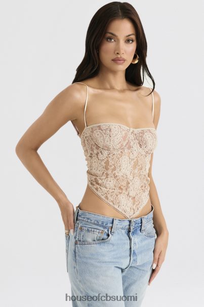 House of CB fernanda cream paisley pitsinen toppi Z000Z702 vaatetus
