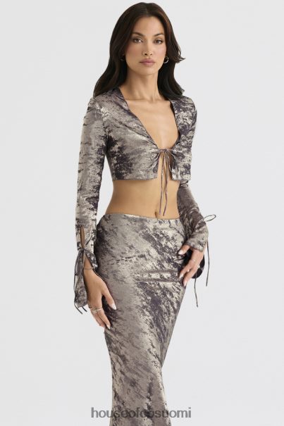 House of CB giulia pewter shimmer samettisatiini toppi Z000Z705 vaatetus