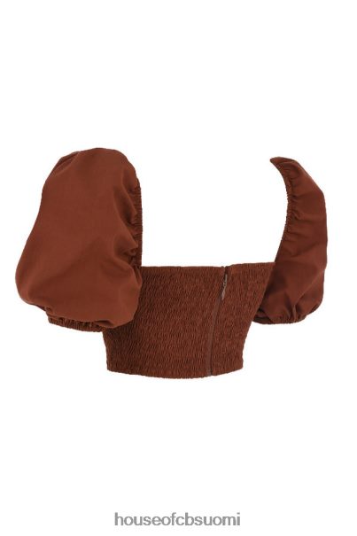 House of CB lavanna kaakao puff sleeve lyhennetty toppi Z000Z748 vaatetus