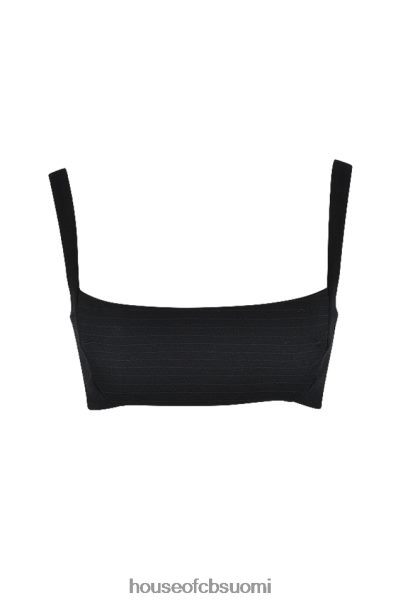 House of CB luciana musta laskostettu bandeau toppi Z000Z724 vaatetus