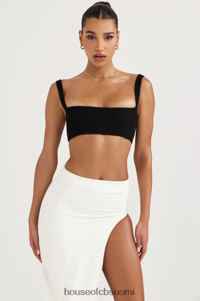 House of CB luciana musta laskostettu bandeau toppi Z000Z724 vaatetus