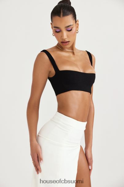 House of CB luciana musta laskostettu bandeau toppi Z000Z724 vaatetus
