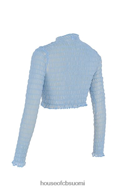 House of CB rakastajatar rocks delight puuteri sininen rypytetty crop top Z000Z740 vaatetus