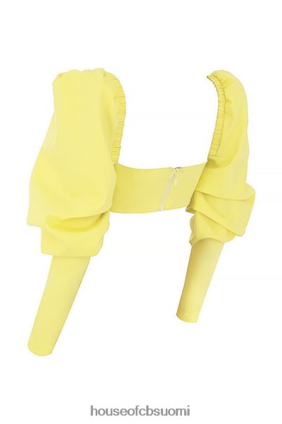 House of CB rakastajatar rocks tough love lemon puff sleeve rajattu toppi Z000Z754 vaatetus