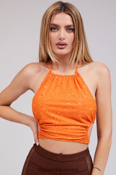 House of CB rakastajatar rocks vacay mode oranssi riimu kaula crop top Z000Z747 vaatetus
