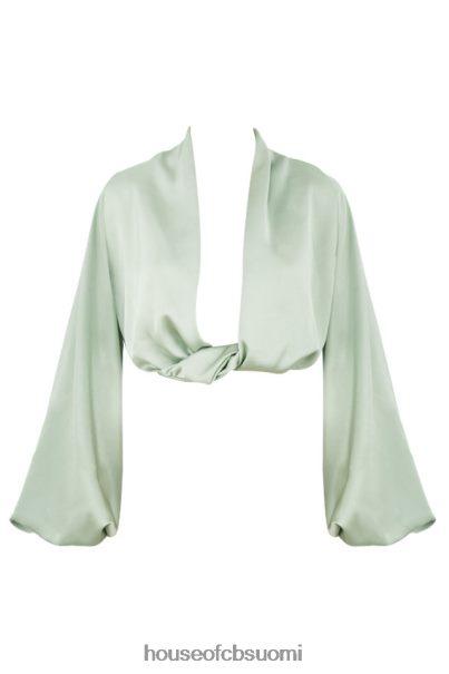 House of CB tosca salvia silkkinen satiininen uppopusero Z000Z807 vaatetus